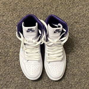 Nike Air High-Top Sneakers in White and Purple